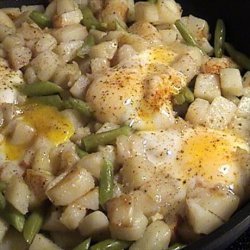 Creamy Potatoes With Green Beans & Eggs recipe