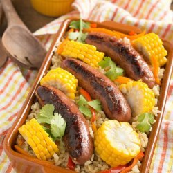 Baked Rice With Sausage recipe