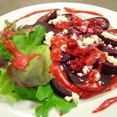 Baby Beet Salad With Feta and Raspberry Vinaigrette recipe