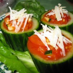 Garden Salad Cucumber Cups recipe