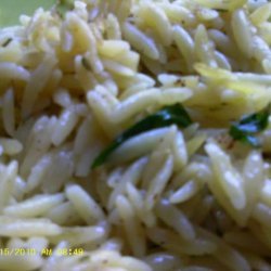 Toasted Orzo With Parsley recipe