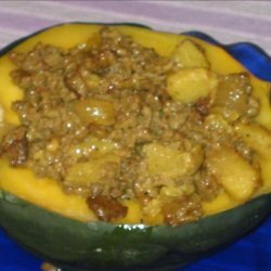Acorn Squash Stuffed with Curried Meat recipe