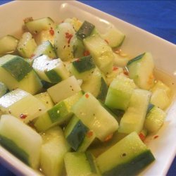 Spicy Vinegared Cucumbers recipe