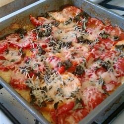 Baked Polenta with Fresh Tomatoes and Parmesan recipe