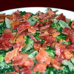Creamed Spinach with Onions and Bacon recipe