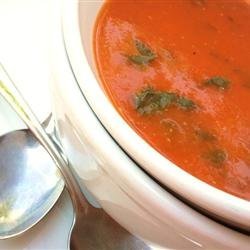 Tomato Spinach and Basil Soup recipe