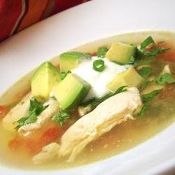Avocado Soup with Chicken and Lime recipe