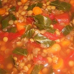 Lentil and Green Collard Soup recipe