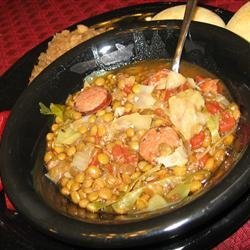 Lentil and Smoked Sausage Soup recipe