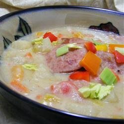 Easy Potato Sausage Soup recipe