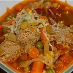Hearty Meatball Soup II recipe