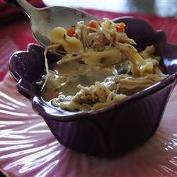 Great-Aunt Nina's Noodles and Chicken recipe