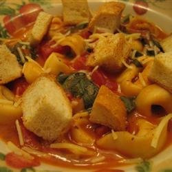 Minute Tomato Soup with Tortellini recipe