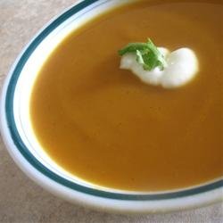Sweet Potato and Carrot Soup with Cardamom recipe