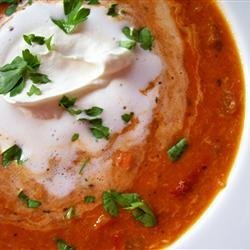 Roasted Red Pepper and Crab Soup recipe