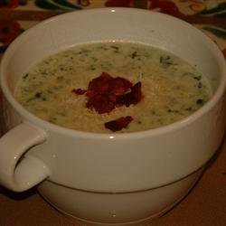 Spinach and Blue Cheese Soup recipe