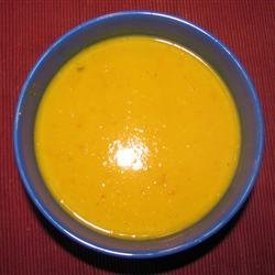 Pumpkin, Sweet Potato, Leek and Coconut Milk Soup recipe