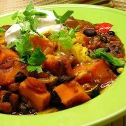 Sweet Potato and Black Bean Chili recipe