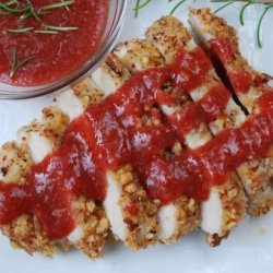 Almond Crusted Chicken With a Strawberry Balsamic Sauce recipe
