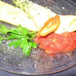 Herbed Crepes With Ricotta, Green Peppers and Tomato Sauce recipe