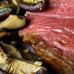 Hoisin-Glazed Beef Tenderloin With Shiitake Mushrooms recipe
