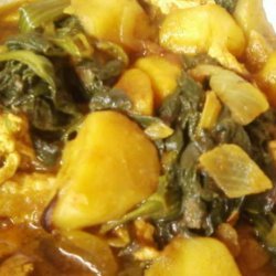Chicken, Potato and Spinach Curry recipe