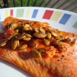Salmon With Pepita-Lime Butter recipe
