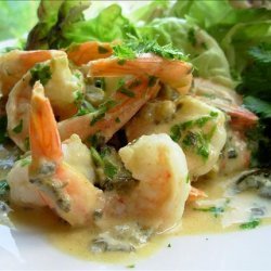 Warm Lemon, Lime and Lovage Prawns With Pineau Des Charentes recipe