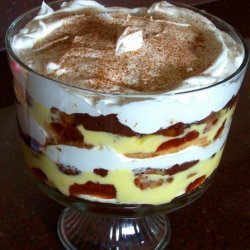 Bananas Foster Trifle With Blueberries recipe