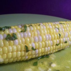 Steamed Corn With Basil Butter recipe
