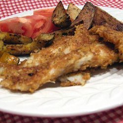 Crisp Roasted Fish Strips, Squash and Potatoes recipe