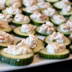 Cucumber Slices With Salmon Mousse recipe