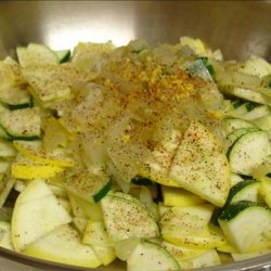 Summer Squash (Green and Yellow), Garlic, Onion, Lemon Zest recipe