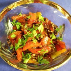 Roasted Bell Peppers With Honey and Almonds recipe