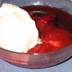 Plums Poached in Marsala recipe