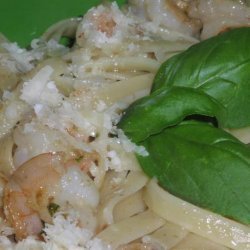 Easy Shrimp Linguine With Basil-Garlic Butter recipe