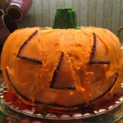 Halloween Fun - Pumpkin Cake O' Lantern (Jack O'lantern) recipe