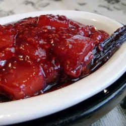 Vanilla-Scented Pear and Raspberry Relish recipe