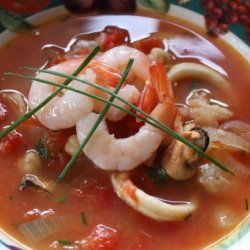 Tomato and Garlic Stew With Prawns. recipe