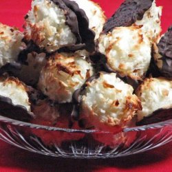 Chocolate Dipped Coconut Macaroons recipe