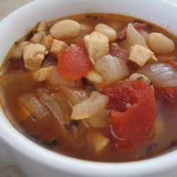 Winter Chicken Soup With Tomatoes and Cannellini Beans recipe