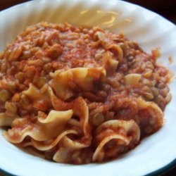 Koshari - Lentils and Rice With Tomato Sauce recipe