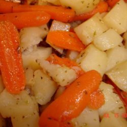 Grilled Parmesan Potatoes and Carrots recipe