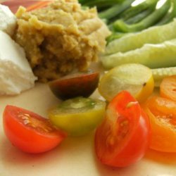 Hummus, Ricotta and Vegie Platter recipe
