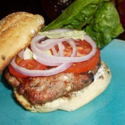 Summer Feta Burger With Gourmet Cheese Spread recipe