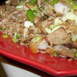 Fried Rice With Shrimp, Pork, Shiitake Mushrooms recipe