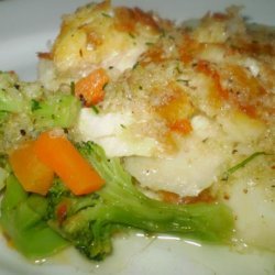 Pan-Fried Fish on Potato, Horseradish and Lime Salad recipe