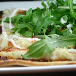Crispy Crab Pizza With Rocket Salad Topping recipe
