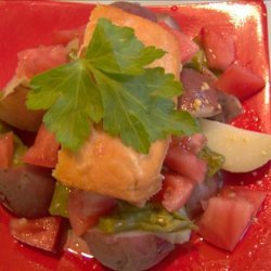 Marinated  Roasted Salmon Potato Salad recipe