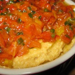 Jalapeno & Roasted Red Pepper Hummus recipe